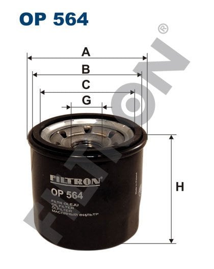 SUZUKI Swift IV (AZG/AZH) 1.2 69kw 94hp  Yağ Filtresi OP564 FİLTRON