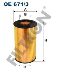 VOLKSWAGEN Scirocco III 2.0 TSI R 188kw 256hp  Yağ Filtresi OE671/3 FİLTRON