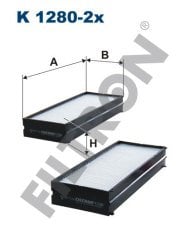 HYUNDAI Santa Fé I 2.0 CRDi 92kw 125hp  Polen Kabin filtresi K1280-2x FİLTRON