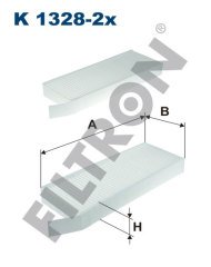 PEUGEOT 308 II 1.6 BlueHDi 100 73kw 99hp  Polen Kabin filtresi K1328-2x FİLTRON