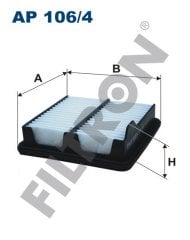 HONDA Jazz III 1.5 i 88kw 120hp  Hava Filtresi AP106/4 FİLTRON