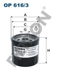VOLKSWAGEN Polo V 1.0 TSI 81kw 110hp  Yağ Filtresi OP616/3 FİLTRON