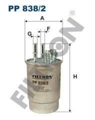 FORD Focus I 1.8 DI 55kw 75hp  Yakıt Mazot Filtresi PP838/2 FİLTRON