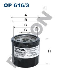 VOLKSWAGEN Polo V 1.6 81kw 110hp  Yağ Filtresi OP616/3 FİLTRON