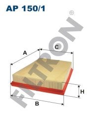 FORD Fusion / Fusion Plus 1.6 TDCi 66kw 90hp  Hava Filtresi AP150/1 FİLTRON