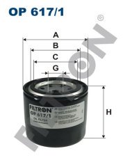 HYUNDAI ix20 1.6 16V 92kw 125hp  Yağ Filtresi OP617/1 FİLTRON