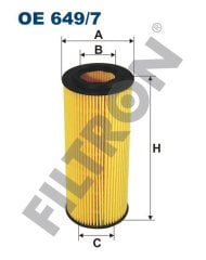 BMW 1 (E81/E82/E87/E88) 120d 120kw 163hp  Yağ Filtresi OE649/7 FİLTRON