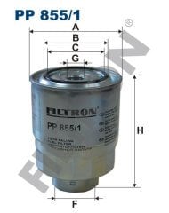 TOYOTA Auris I (E150) 1.4 D-4D 66kw 90hp  Yakıt Mazot Filtresi PP855/1 FİLTRON