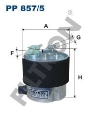 NISSAN Qashqai 1.5 dCi DPF 76kw 103hp  Yakıt Mazot Filtresi PP857/5 FİLTRON