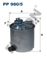 DACIA (RENAULT GROUP) Logan 1.5 dCi 50kw 68hp  Yakıt Mazot Filtresi PP980/5 FİLTRON