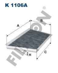 MERCEDES BENZ C W203 C203 S203 C180 95kw 129hp  Polen Kabin filtresi K1106A FİLTRON