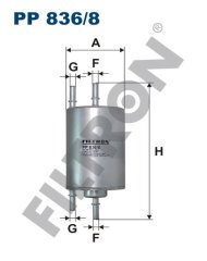 AUDI A4 (8E/8H, B6+B7) 1.8 T 110kw 150hp  Yakıt Filtresi PP836/8 FİLTRON