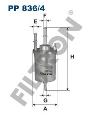 SEAT Altea 1.6 75kw 102hp  Yakıt Filtresi PP836/4 FİLTRON