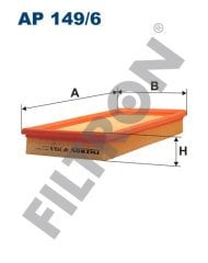 VOLKSWAGEN Touran 1.6 FSI 85kw 115hp  Hava Filtresi AP149/6 FİLTRON