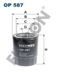 MITSUBISHI Pajero III 2.5 TD 85kw 115hp  Yağ Filtresi OP587 FİLTRON