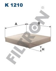 TOYOTA Corolla X (E14/E15) 1.6 16V 91kw 124hp  Polen Kabin filtresi K1210 FİLTRON