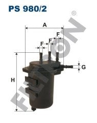 SUZUKI Jimny I 1.5 DDiS 48kw 65hp  Yakıt Mazot Filtresi PS980/2 FİLTRON