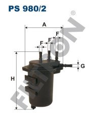 NISSAN Note (E11) 1.5 dCi 85 63kw 86hp  Yakıt Mazot Filtresi PS980/2 FİLTRON