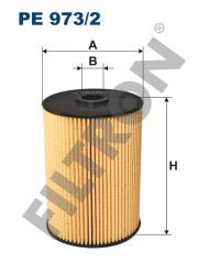 VOLKSWAGEN Jetta III (1K2) 2.0 TDI 100kw 136hp  Yakıt Mazot Filtresi PE973/2 FİLTRON