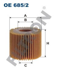 TOYOTA Prius 1.8 Hybrid 100kw 136hp  Yağ Filtresi OE685/2 FİLTRON