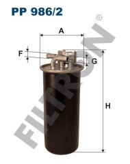 AUDI A6 (4F/C6) 3.0 TDI V6 171kw 233hp  Yakıt Mazot Filtresi PP986/2 FİLTRON