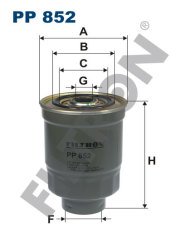 HYUNDAI H100 2.5 TD 74kw 100hp  Yakıt Mazot Filtresi PP852 FİLTRON