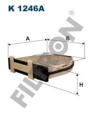 MERCEDES BENZ GLK X204 GLK280 170kw 231hp  Polen Kabin filtresi K1246A FİLTRON