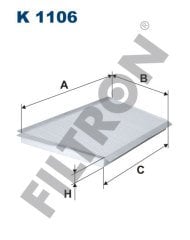 MERCEDES BENZ C W203 C203 S203 C200 CDI 75kw 102hp  Polen Kabin filtresi K1106 FİLTRON