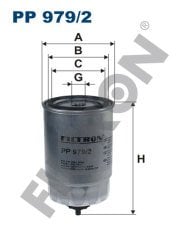 KIA MOTORS Ceed II / Pro_Ceed II 1.6 CRDI 94kw 128hp  Yakıt Mazot Filtresi PP979/2 FİLTRON