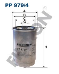 KIA MOTORS Sorento I (JC) 2.5 CRDi 125kw 170hp  Yakıt Mazot Filtresi PP979/4 FİLTRON