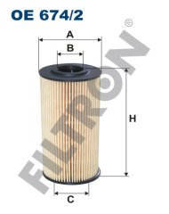 HYUNDAI Getz 1.5 CRDi 65kw 88hp  Yağ Filtresi OE674/2 FİLTRON