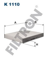 FORD Fiesta V 1.25 55kw 75hp  Polen Kabin filtresi K1110 FİLTRON