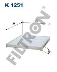 FORD Fiesta VII 1.4 TDCi 50kw 68hp  Polen Kabin filtresi K1251 FİLTRON