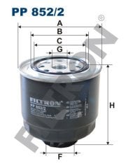 MITSUBISHI L200 2.5 DI-D 100kw 136hp  Yakıt (Mazot) Filtresi PP852/2 FİLTRON