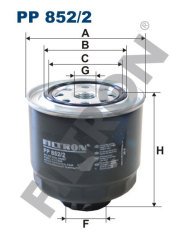 MITSUBISHI L200 2.5 DI-D 130kw 178hp  Yakıt (Mazot) Filtresi PP852/2 FİLTRON