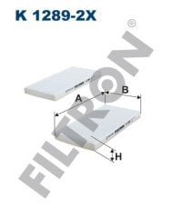 KIA MOTORS Sorento I (JC) 2.5 CRDi 103kw 140hp  Polen Kabin filtresi K1289-2X FİLTRON