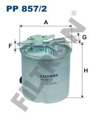 NISSAN Qashqai 2.0 dCi 110kw 150hp  Yakıt Mazot Filtresi PP857/2 FİLTRON