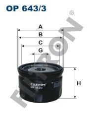 RENAULT Clio II / Clio Symbol 1.5 dCi 60kw 82hp  Yağ Filtresi OP643/3 FİLTRON