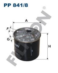 MERCEDES BENZ Sprinter 906 316 CDI 120kw 163hp  Yakıt Mazot Filtresi PP841/8 FİLTRON