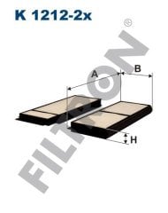 MAZDA 3 1.6 CD Turbodiesel 80kw 109hp  Polen Kabin filtresi K1212-2x FİLTRON