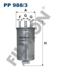 RENAULT Duster I 1.5 dCi 66kw 90hp  Yakıt Mazot Filtresi PP988/3 FİLTRON