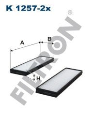 HYUNDAI i20 1.6 CRDi 85kw 116hp  Polen Kabin filtresi K1257-2x FİLTRON