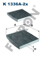 BMW X4 (F26) 20dX 140kw 190hp  Polen Kabin filtresi K1336A-2x FİLTRON