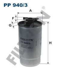 BMW 5 (E39) 525d 120kw 163hp  Yakıt Mazot Filtresi PP940/3 FİLTRON