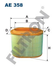 HYUNDAI H-1 Starex 2.5 TCI Turbodiesel 73kw 99hp  Hava Filtresi AE358 FİLTRON