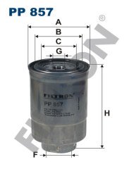 NISSAN Primera III (P12) 2.2 DI 93kw 126hp  Yakıt Mazot Filtresi PP857 FİLTRON