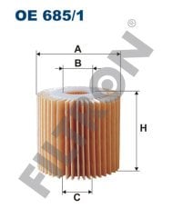 TOYOTA Auris I (E150) 1.4 D-4D 66kw 90hp  Yağ Filtresi OE685/1 FİLTRON