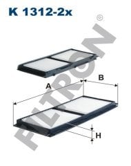 MAZDA 3 1.6 77kw 105hp  Polen Kabin filtresi K1312-2x FİLTRON