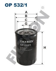 FORD Transit Connect (TC7) 1.8 16V 85kw 115hp  Yağ Filtresi OP532/1 FİLTRON