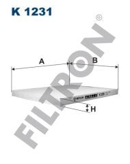 KIA MOTORS Carnival III / Sedona III (VQ) 2.2 CRDi 110kw 150hp  Polen Kabin filtresi K1231 FİLTRON